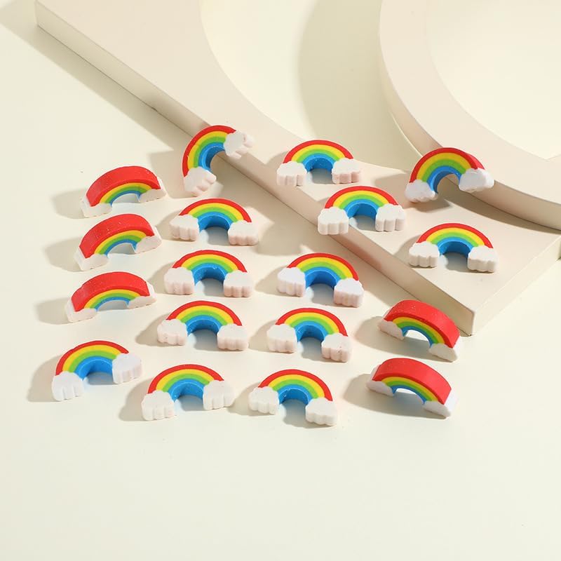 Kleeblatt Mini Rainbow Erasers for Kids Bulk, 100 PCS Cute Fun Desk Pets for Student Classroom, Treasure Box Prizes,Party Favors for Kids Goodie Bags, Back to School Gifts for Students - Image 4